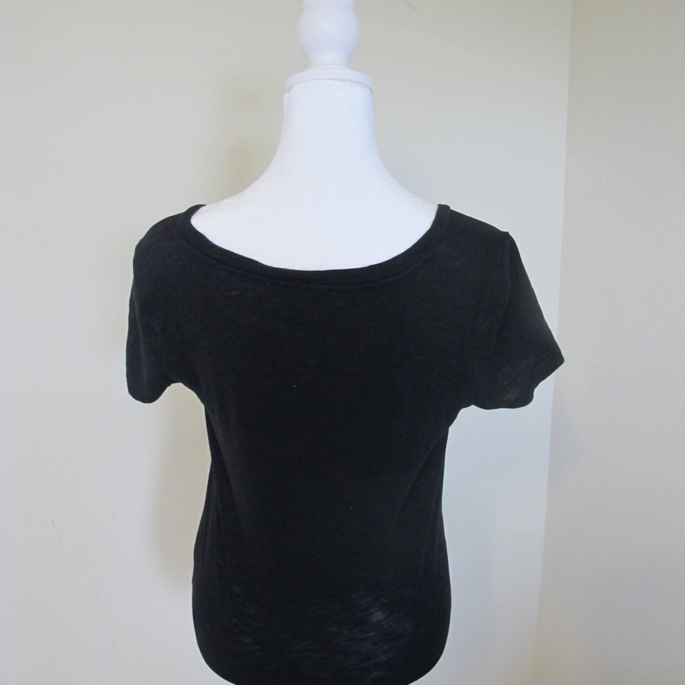 Women's Express staple Short Sleeve Black Shirt Top Size XS EUC - Picture 4 of 7